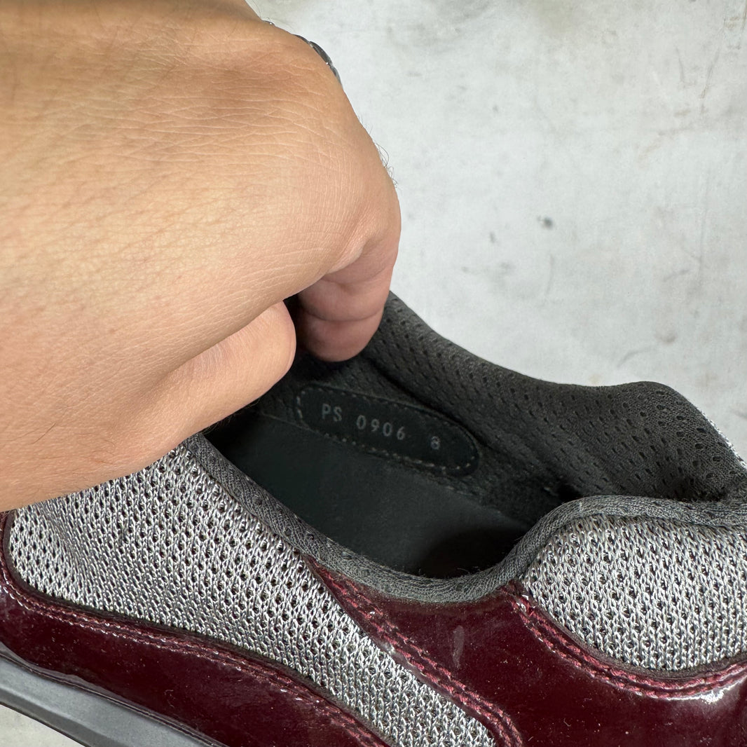 Prada Burgundy Patent Americas Cup