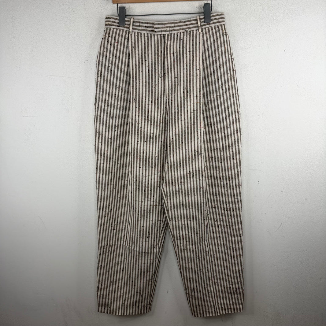 Bottega Veneta Crush Cotton Striped Trousers
