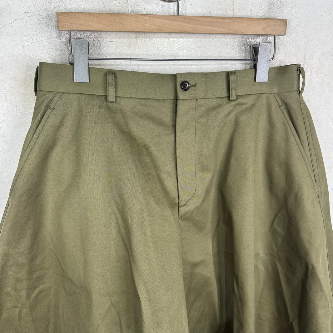 CDG HP Olive Balloon Flared Shorts