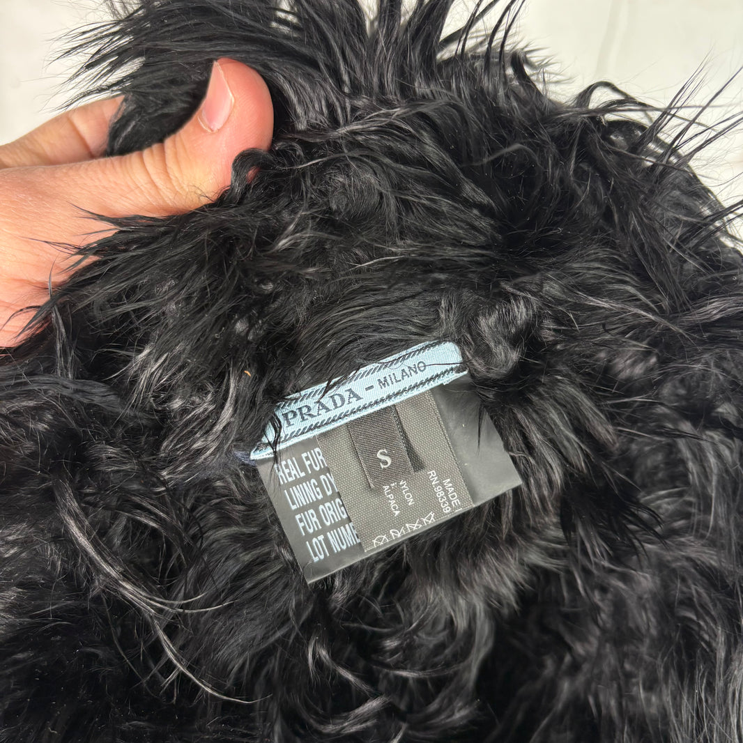 Prada Fur Lined Nylon Bucket