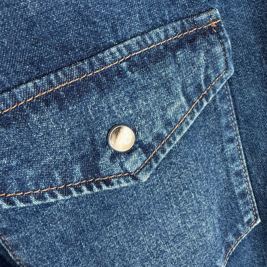 Celine Snap Button Denim LS Shirt