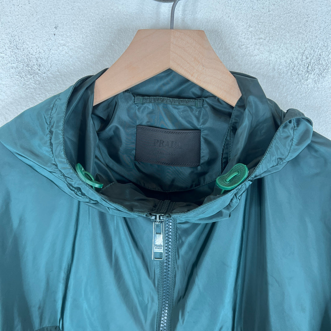 Prada Green Hooded Windbreaker