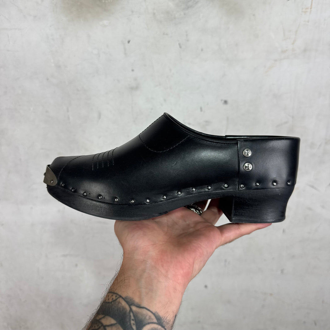 ERD Leather Studded Clogs
