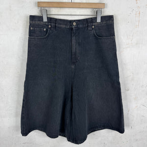 Balenciaga Sample Flared Baggy Denim Shorts