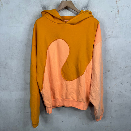 ERL Orange Two Toned Swirl Hoodie