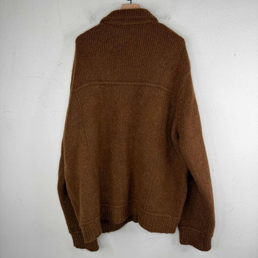 Nahmias Brown Knit Trucker Jacket