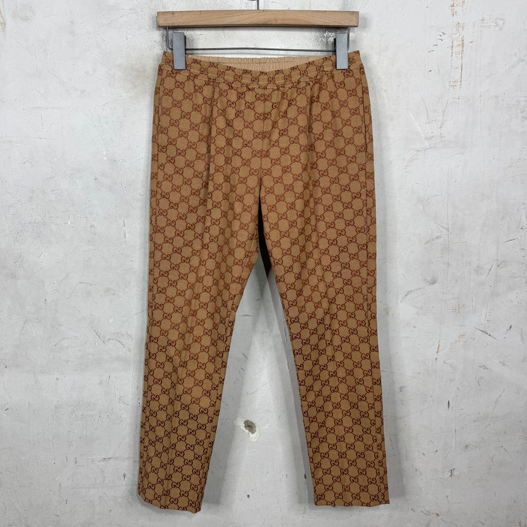 Gucci Woven Monogram Elastic Waist Pants