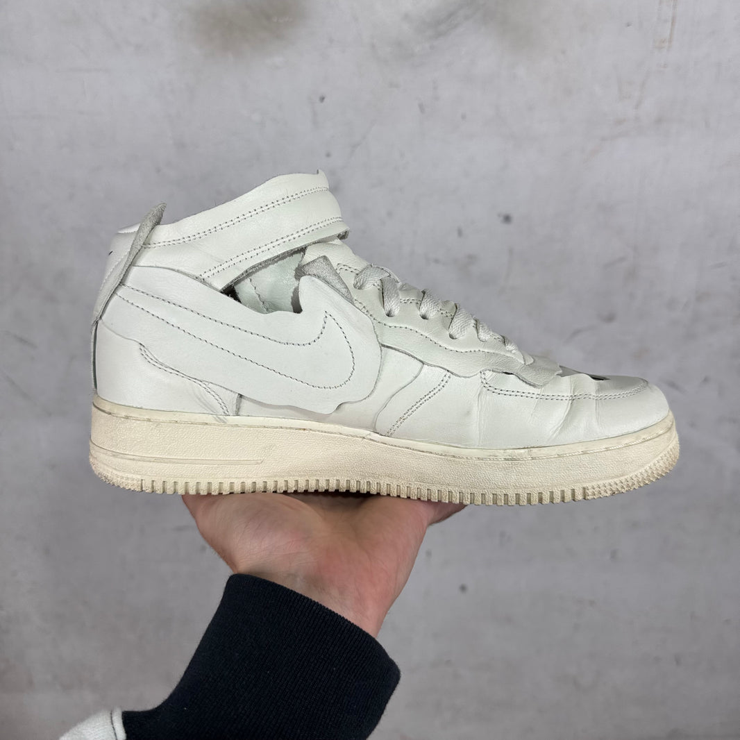 Nike x CDG White Paneled Mid AF1's