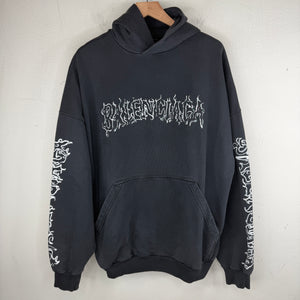 Balenciaga Drawn Metal Logo Hoodie