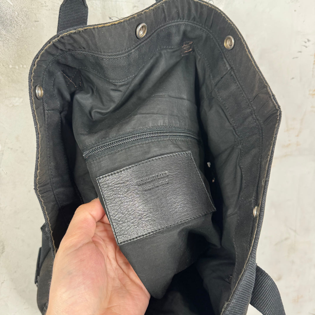 Helmut Lang Canvas Buttoned Strapped Tote