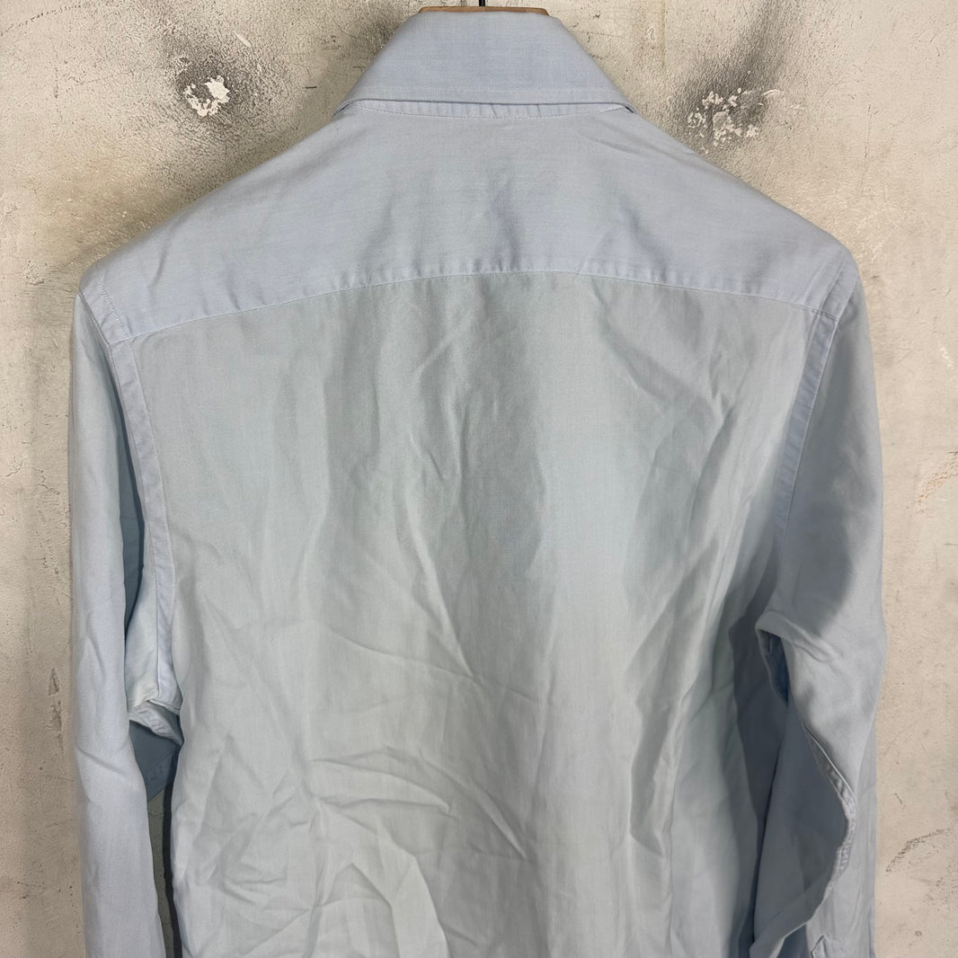 Gucci Tom Ford Curved Pannel Blue LS Shirt
