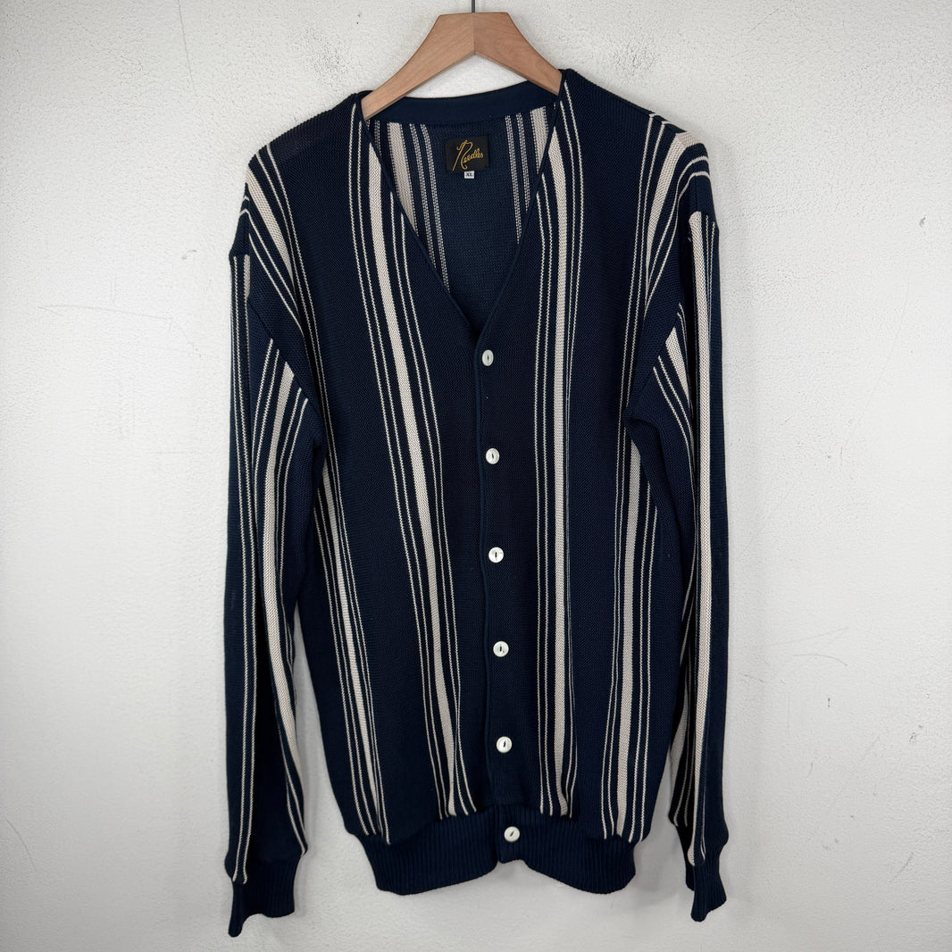 Needles Navy Pinstripe Cardigan
