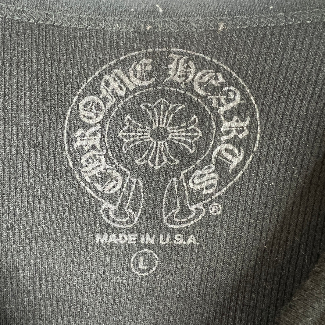 Chrome Hearts Black Scroll Logo Thermal Shirt