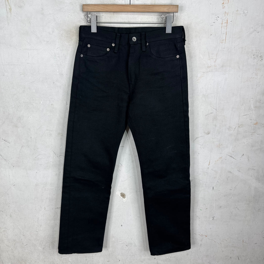 Iron Heart Hemmed Black Jeans
