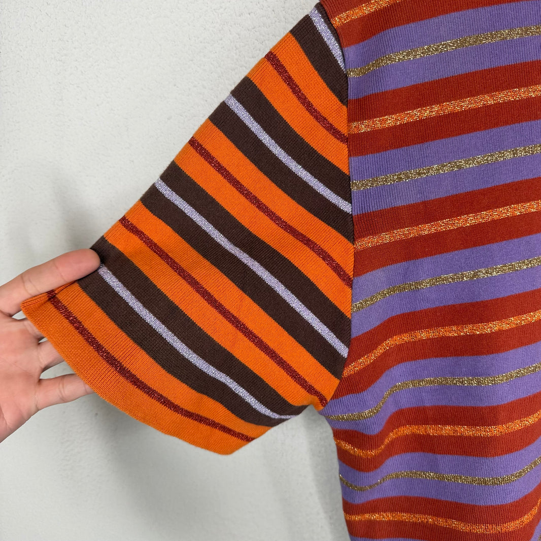 Jacquemus Striped Knit Purple Shirt