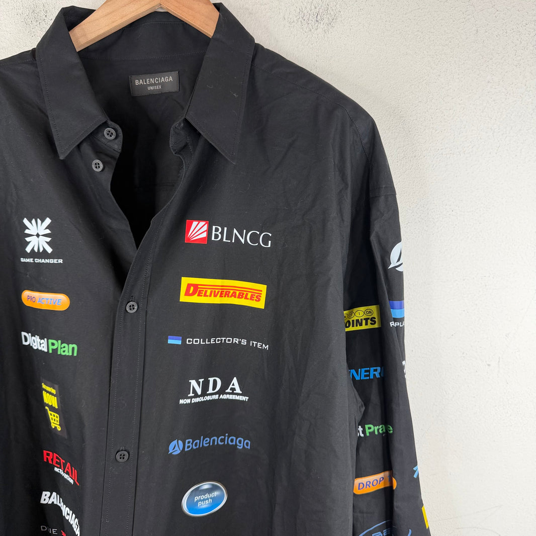 Balenciaga Sample Business Logos L/S Shirt