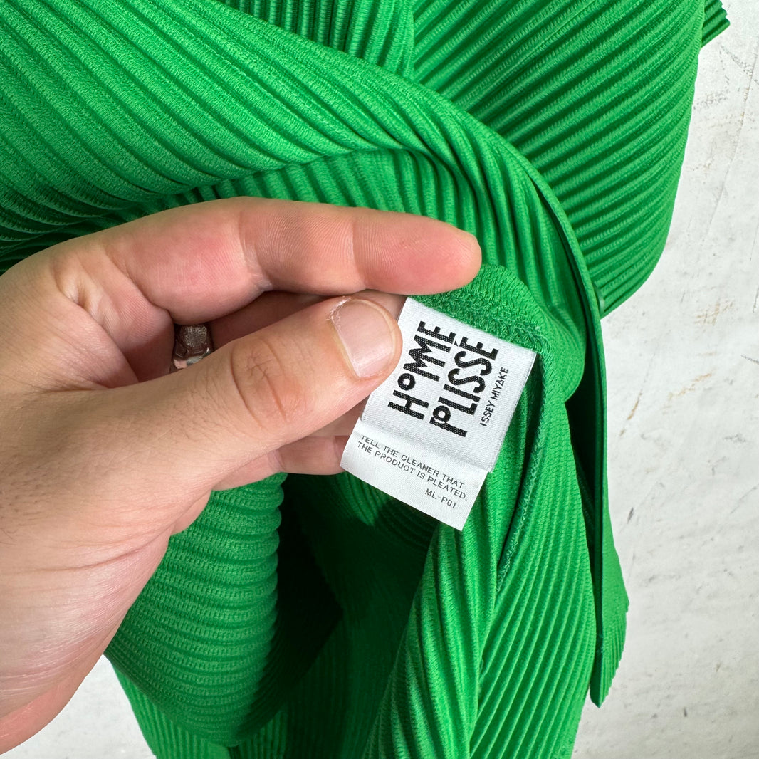Issey Miyake Green Pleates S/S Shirt