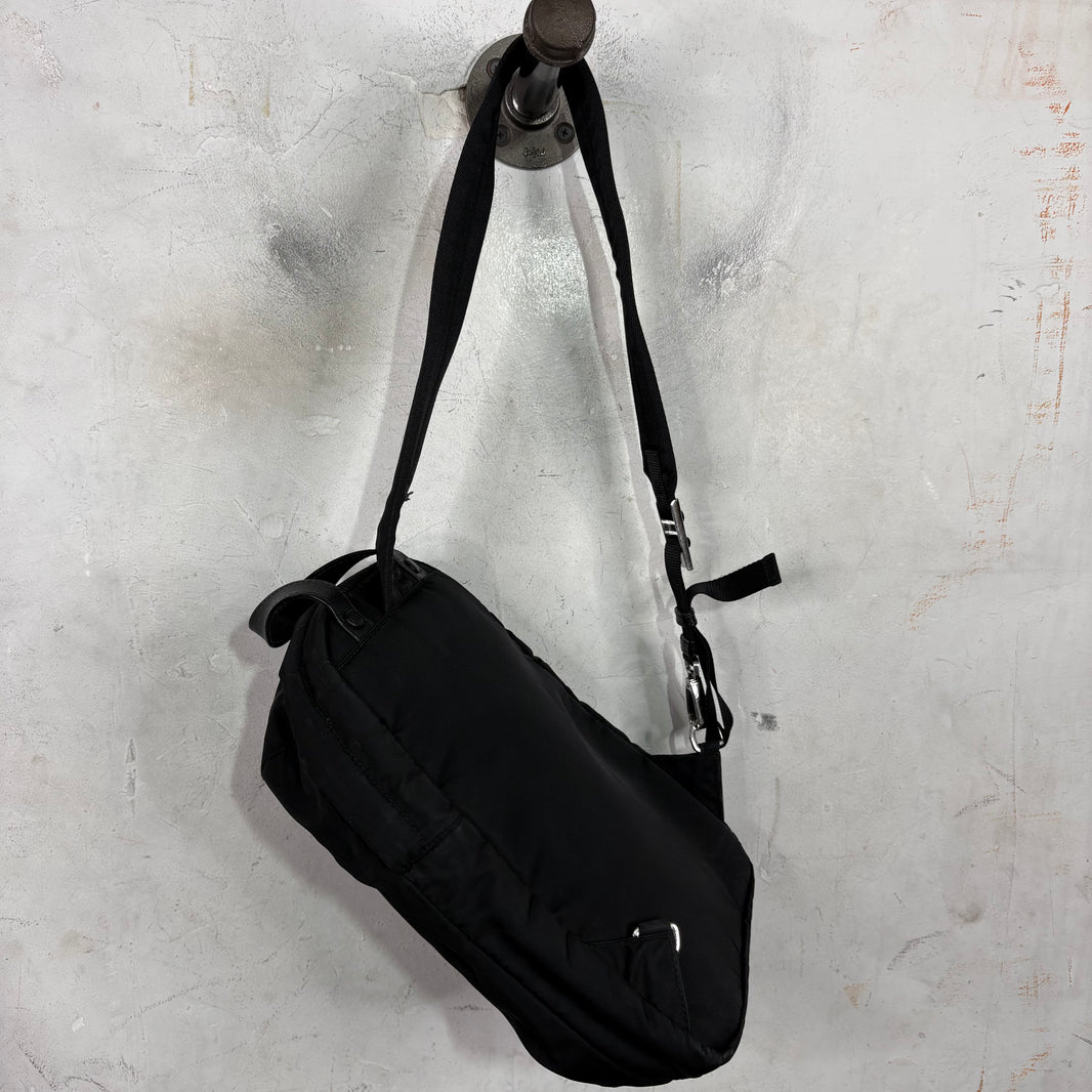 Prada Nylon Rubber Logo Sling Bag