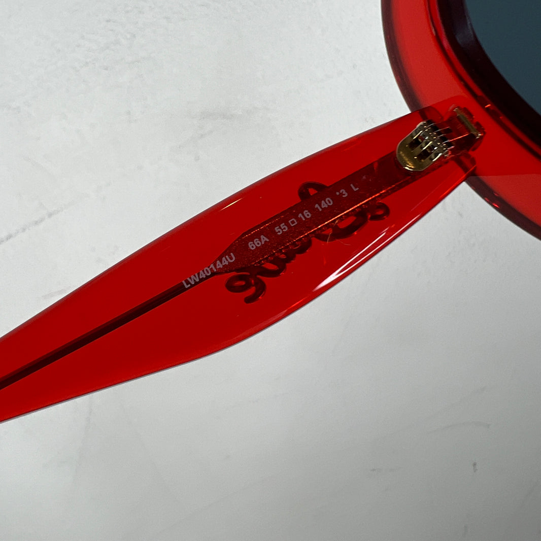 Loewe Red Acetate Aviator LW40144U Sunglasses