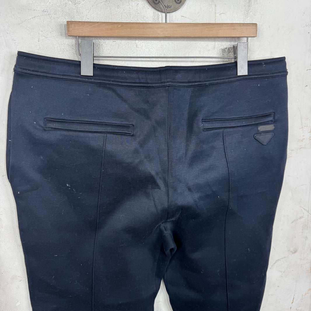 Prada Navy Pleated Sweatpants