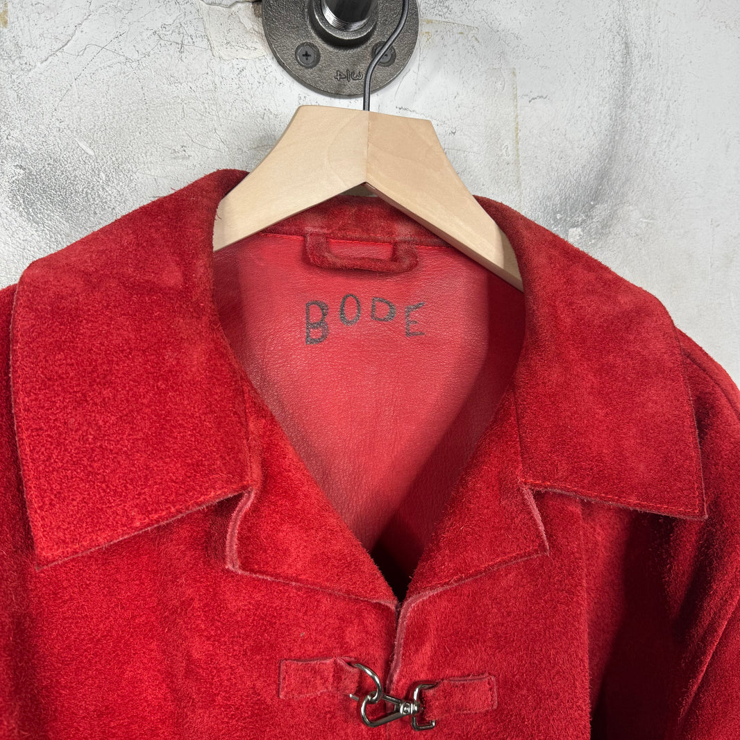 Bode Suede Fireman Clasp Jacket