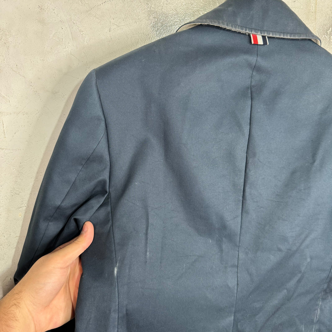 Thom Browne Heavy Nylon Gold Hardware Long Coat