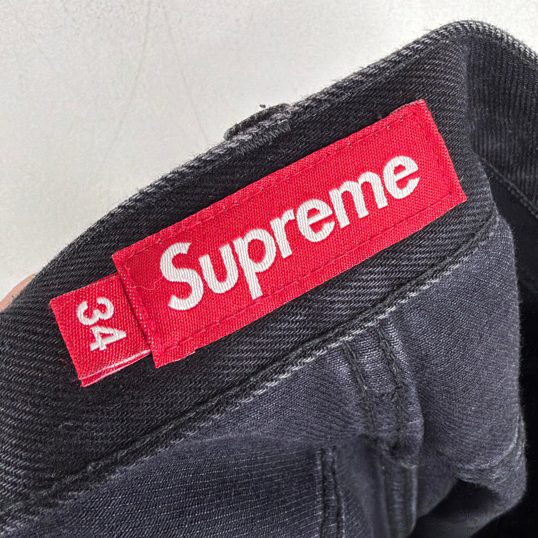 Supreme Black Baggy Jean Shorts