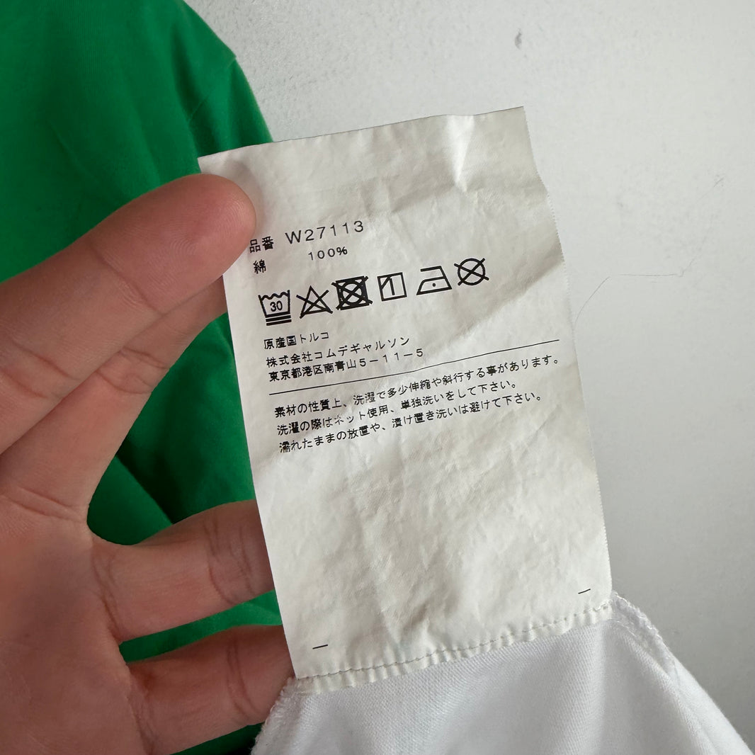 CDG Green/White Double Layer L/S T-Shirt