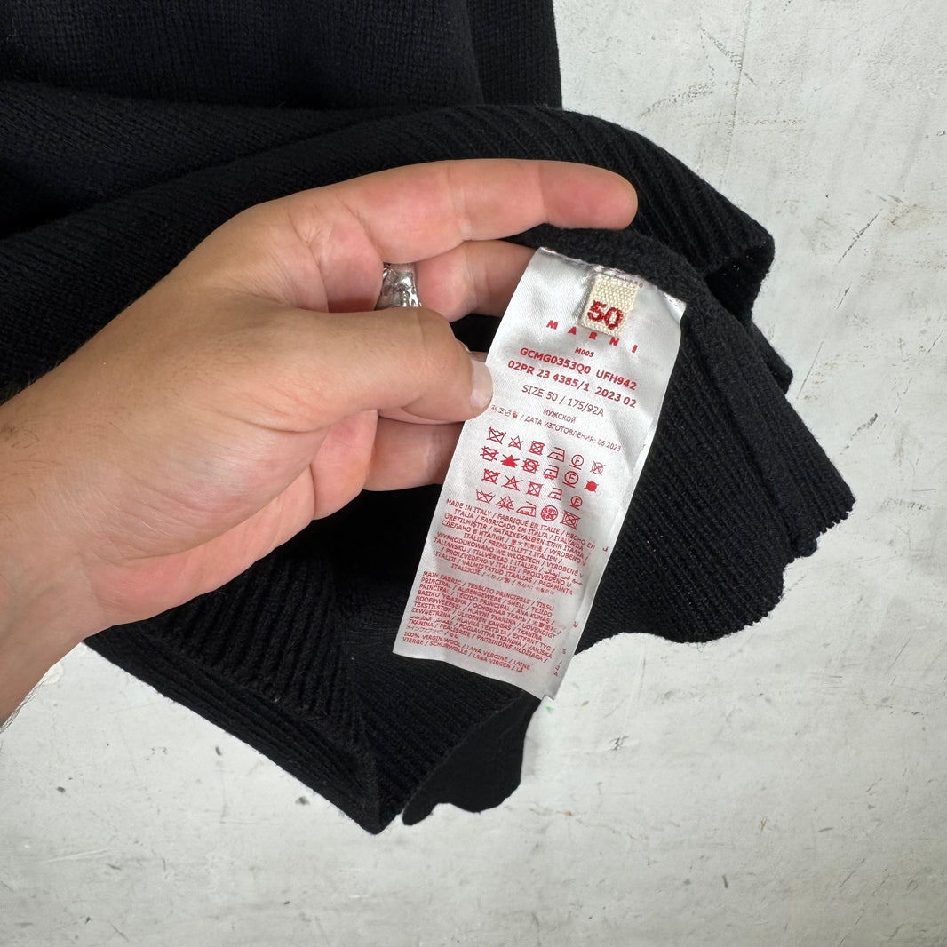 Marni Fuzzy Squiggle Logo Sweater