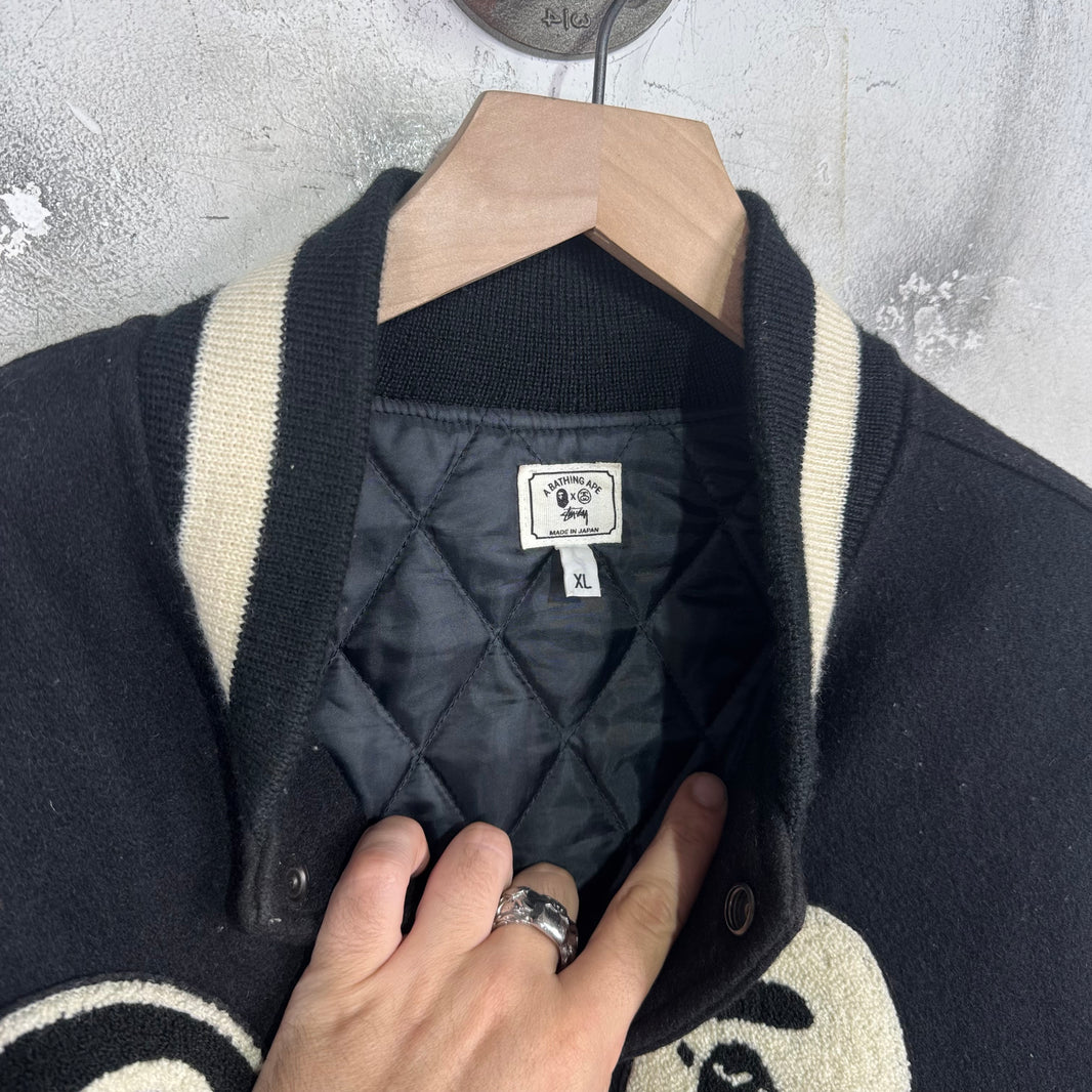 Bape x Stussy Varsity Jacket