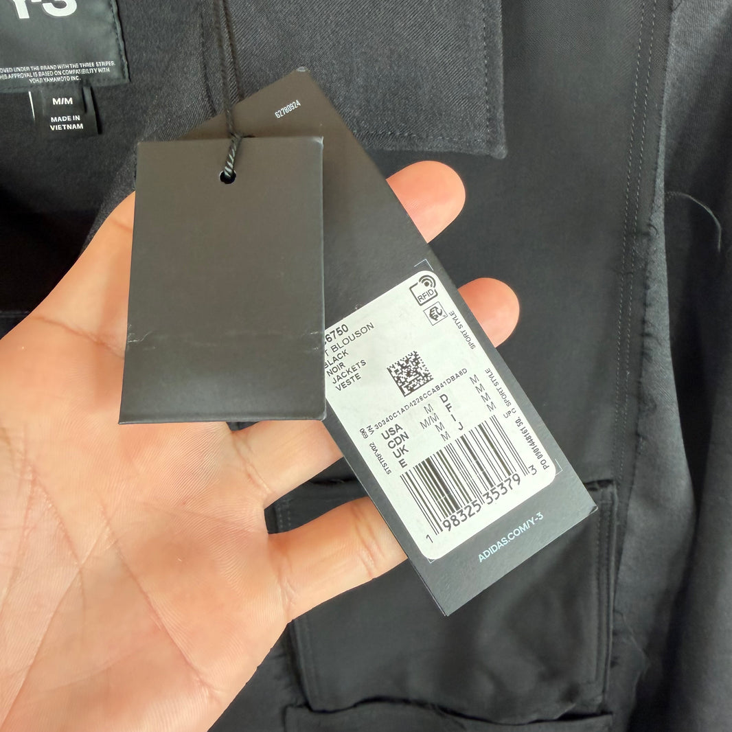 Y-3 Black Distressed Coaches Jacket