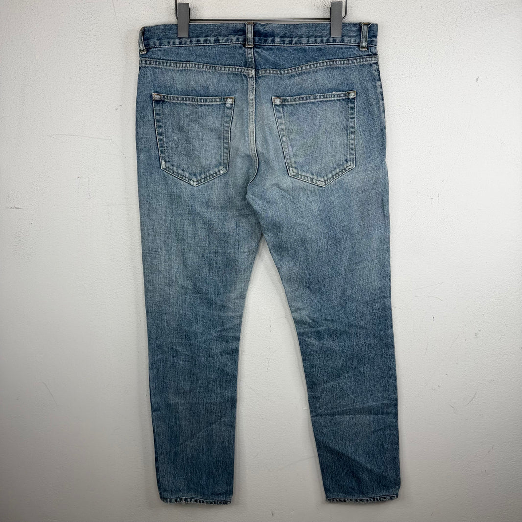 Saint Laurent Light Washed Repaired D02 Jeans
