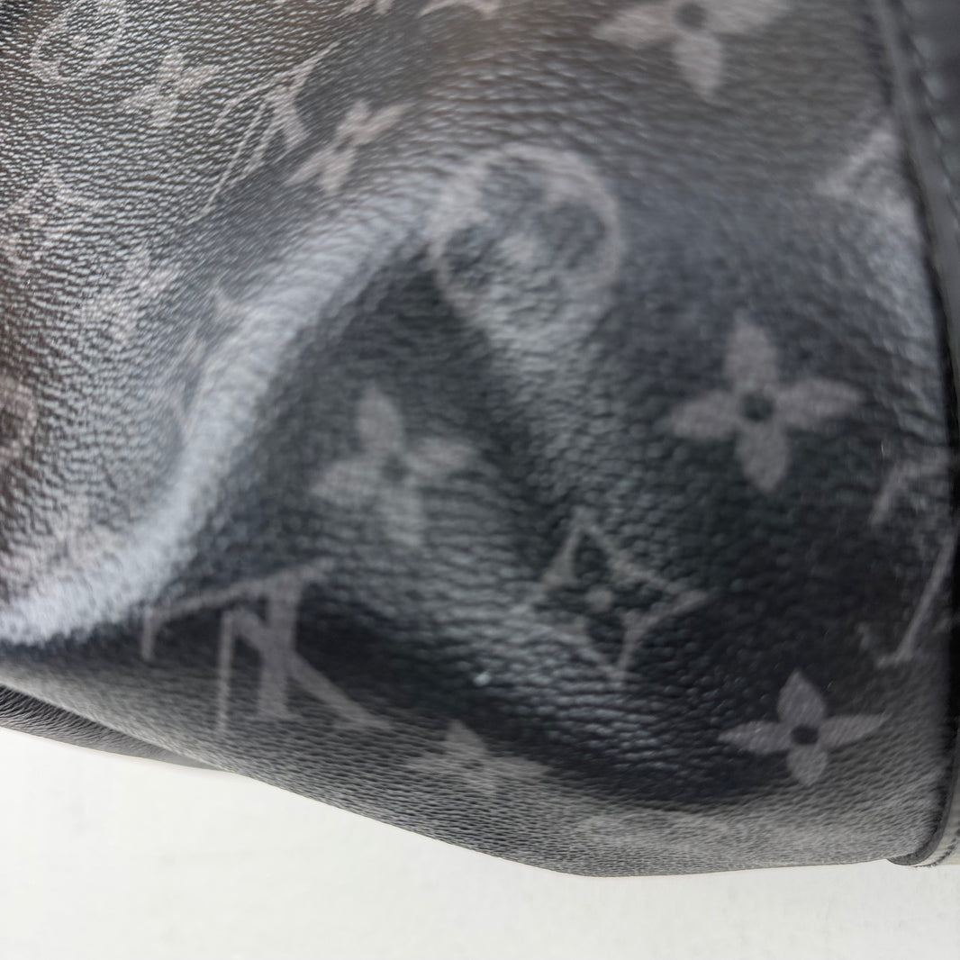 Louis Vuitton Black Monogram Keepall 55 Duffel Bag