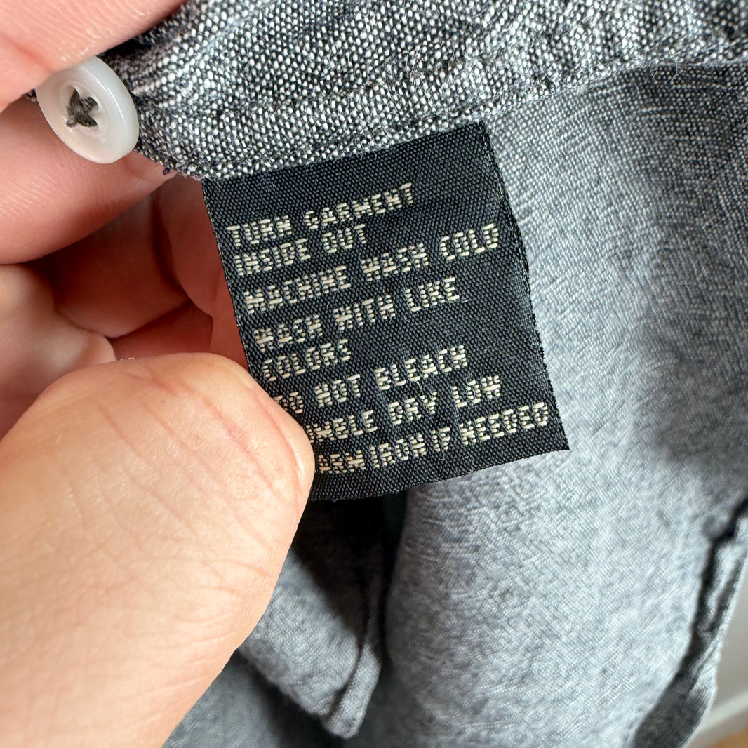 RRL Pocket Gray Button Up L/S Pocket Shirt