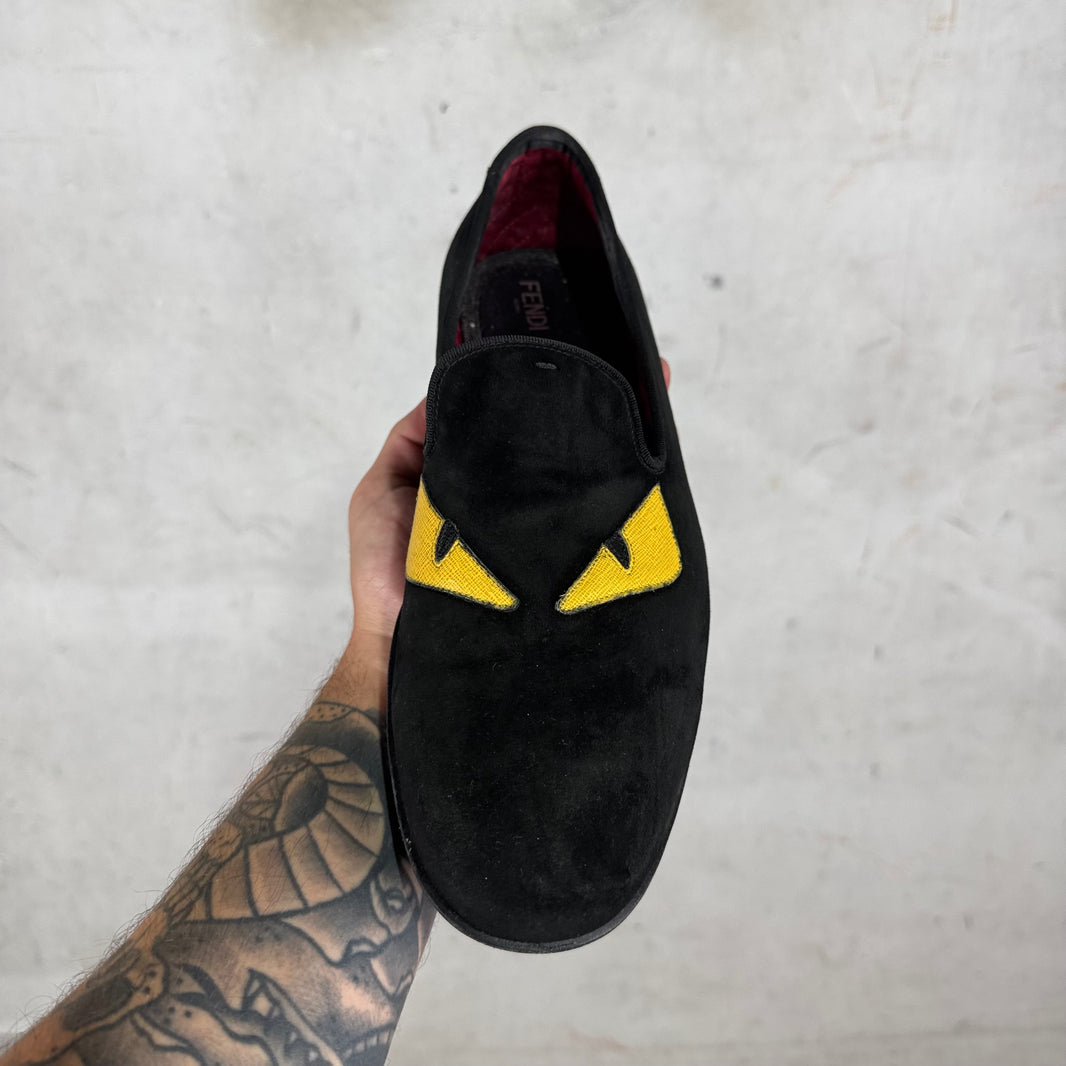 Fendi Monster Suede Loafers