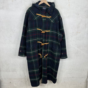 Ralph Lauren Wool Plaid Long Clasped Coat