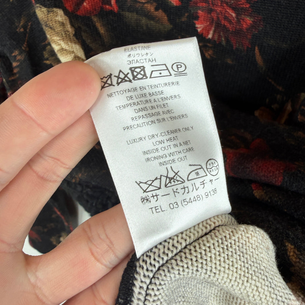 Givenchy Floral Woven Hybrid Split Crewneck