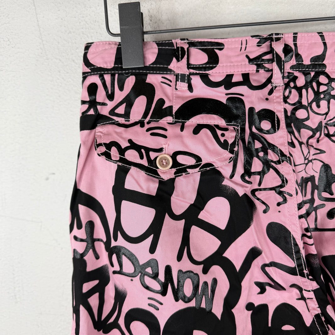 CDG Pink Graffiti Trousers