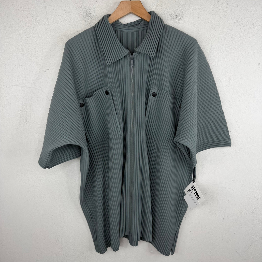 Issey Miyake Pleated Cargo Zip Shirt