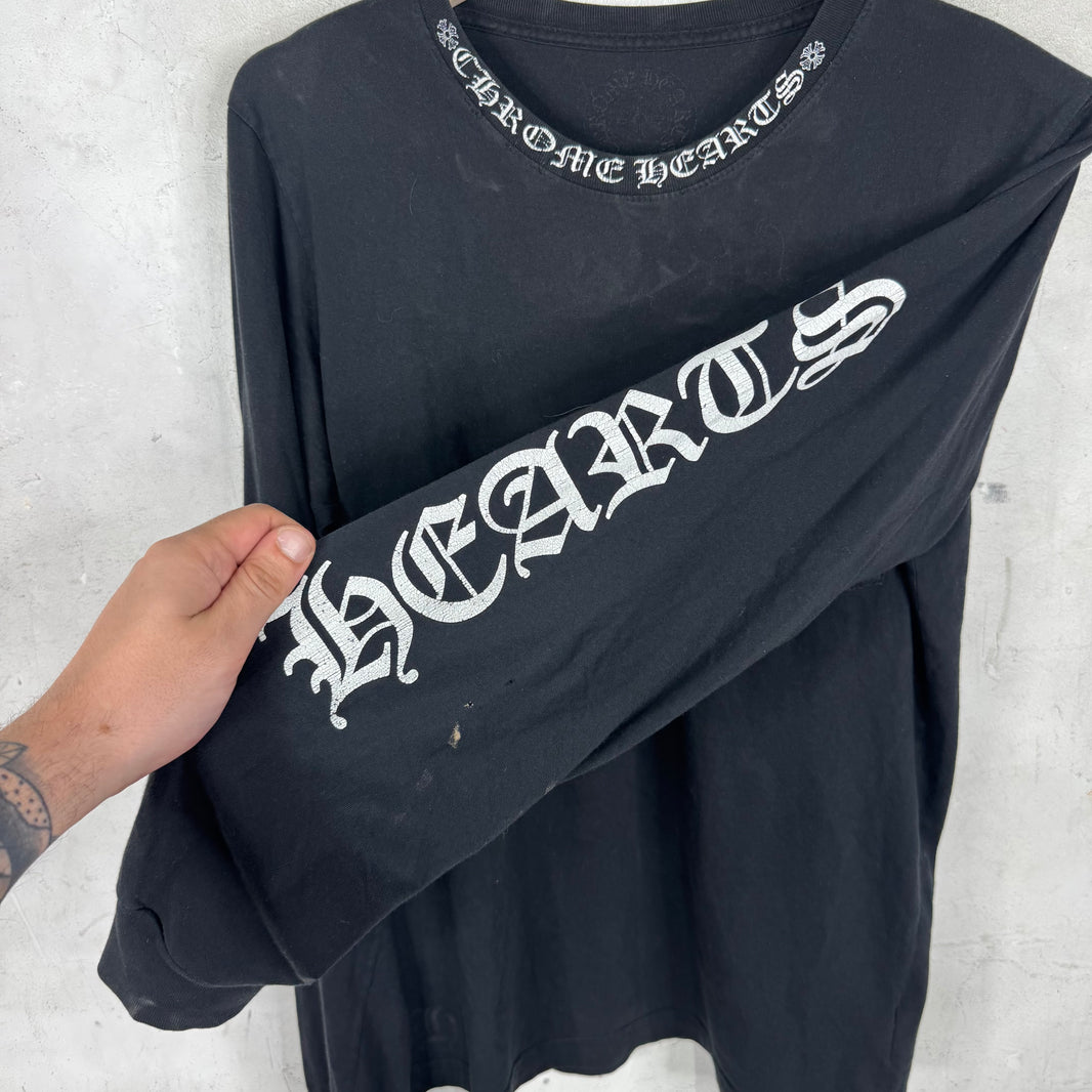 Chrome Hearts Script Logo Black L/S T-Shirt