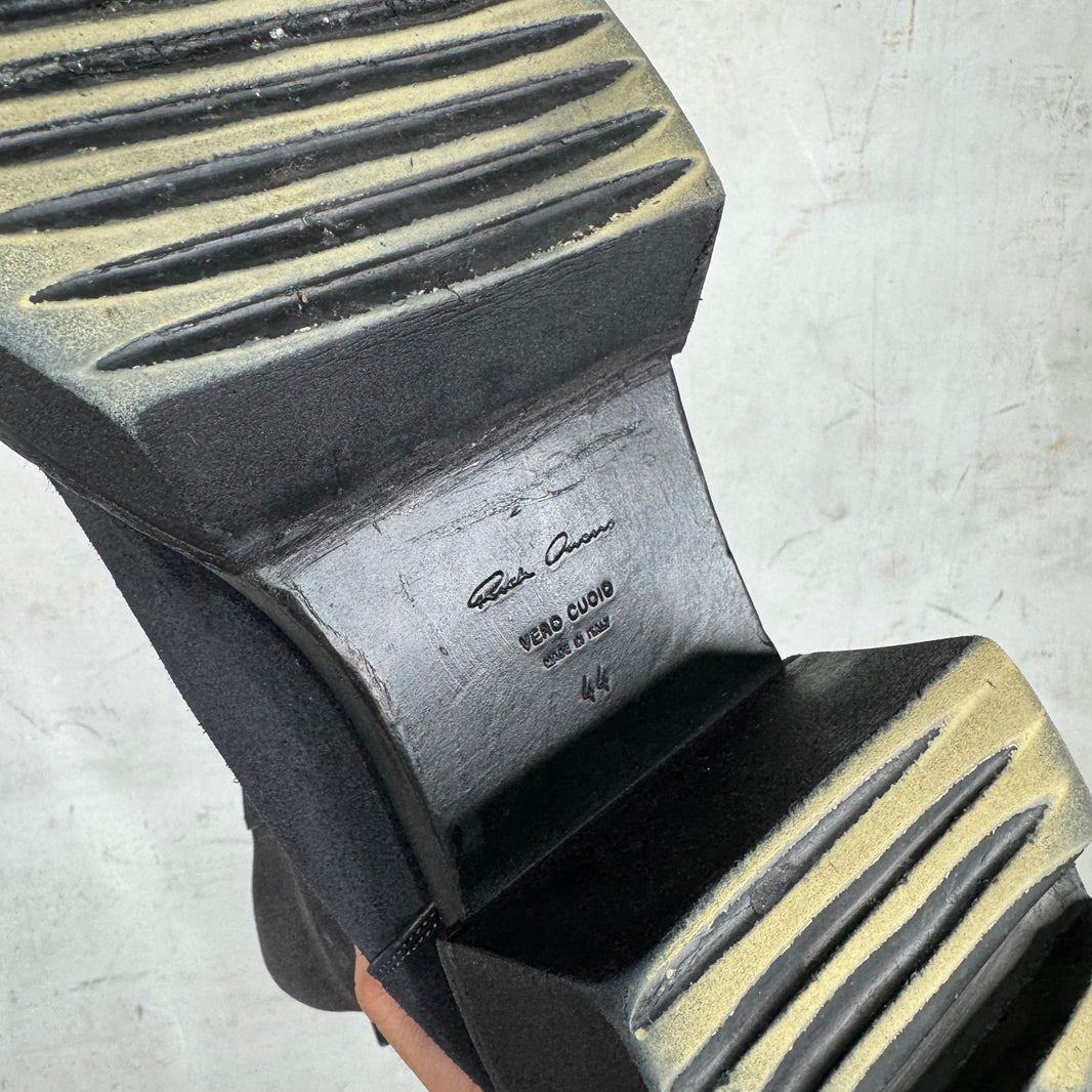 Rick Owens Black Suede Bogun Boots