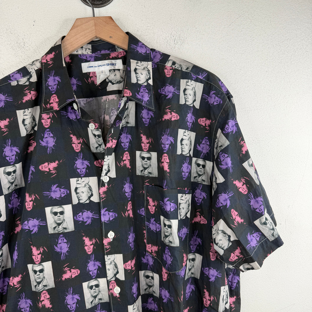 CDG Andy Warhol Portrait Button Up Shirt
