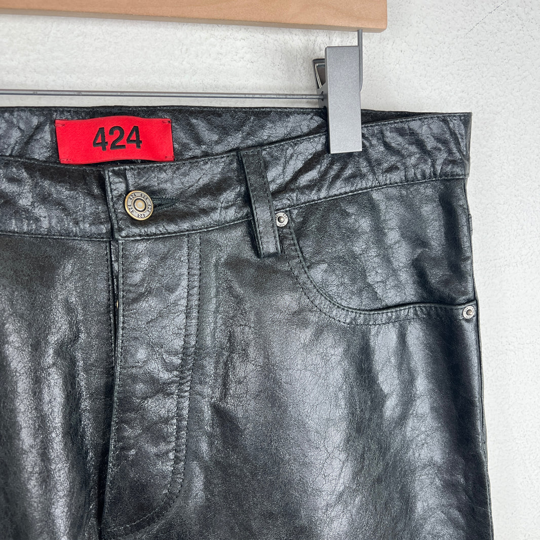 424 Paper Leather Pants