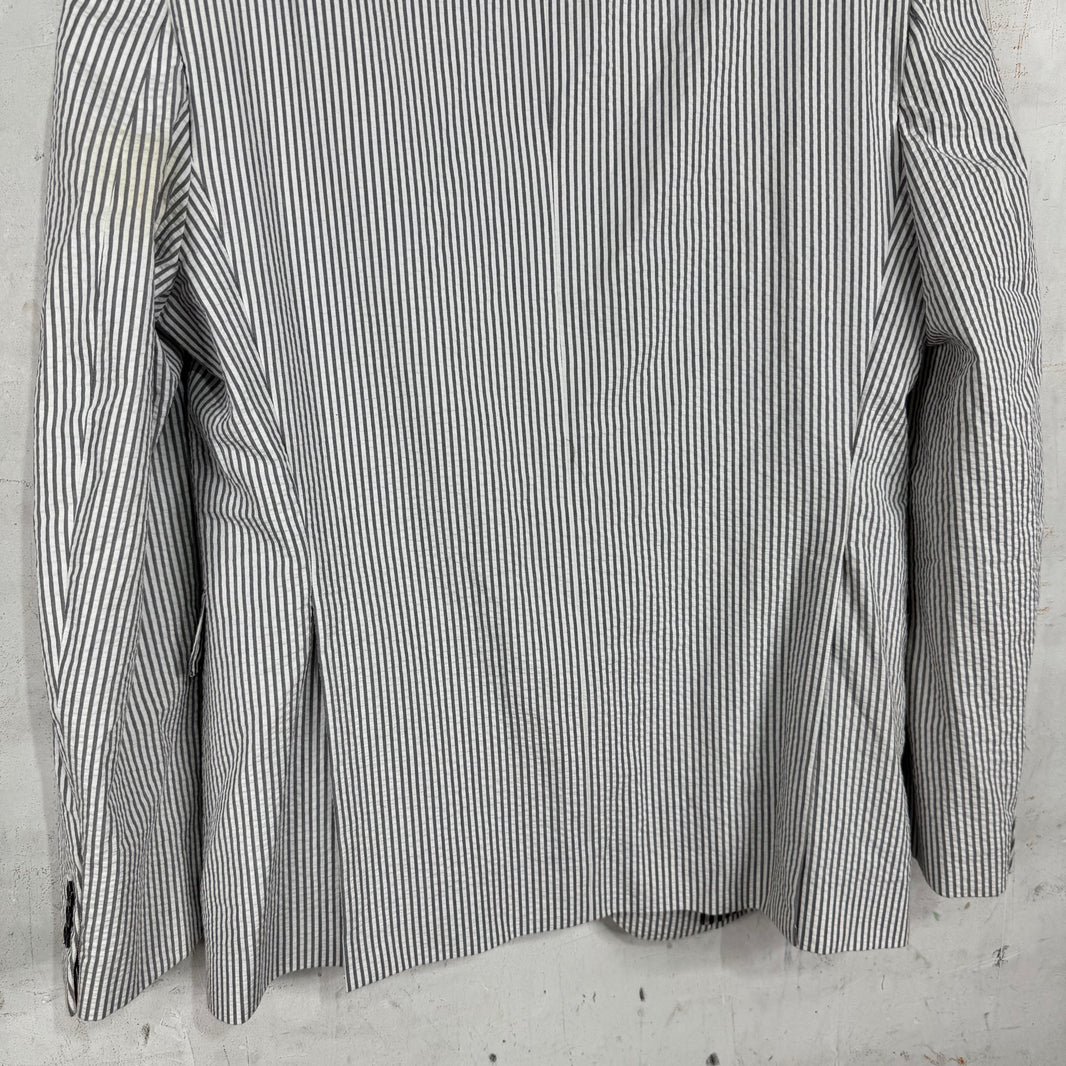 Thom Browne Striped Seersucker 2 Piece Suit
