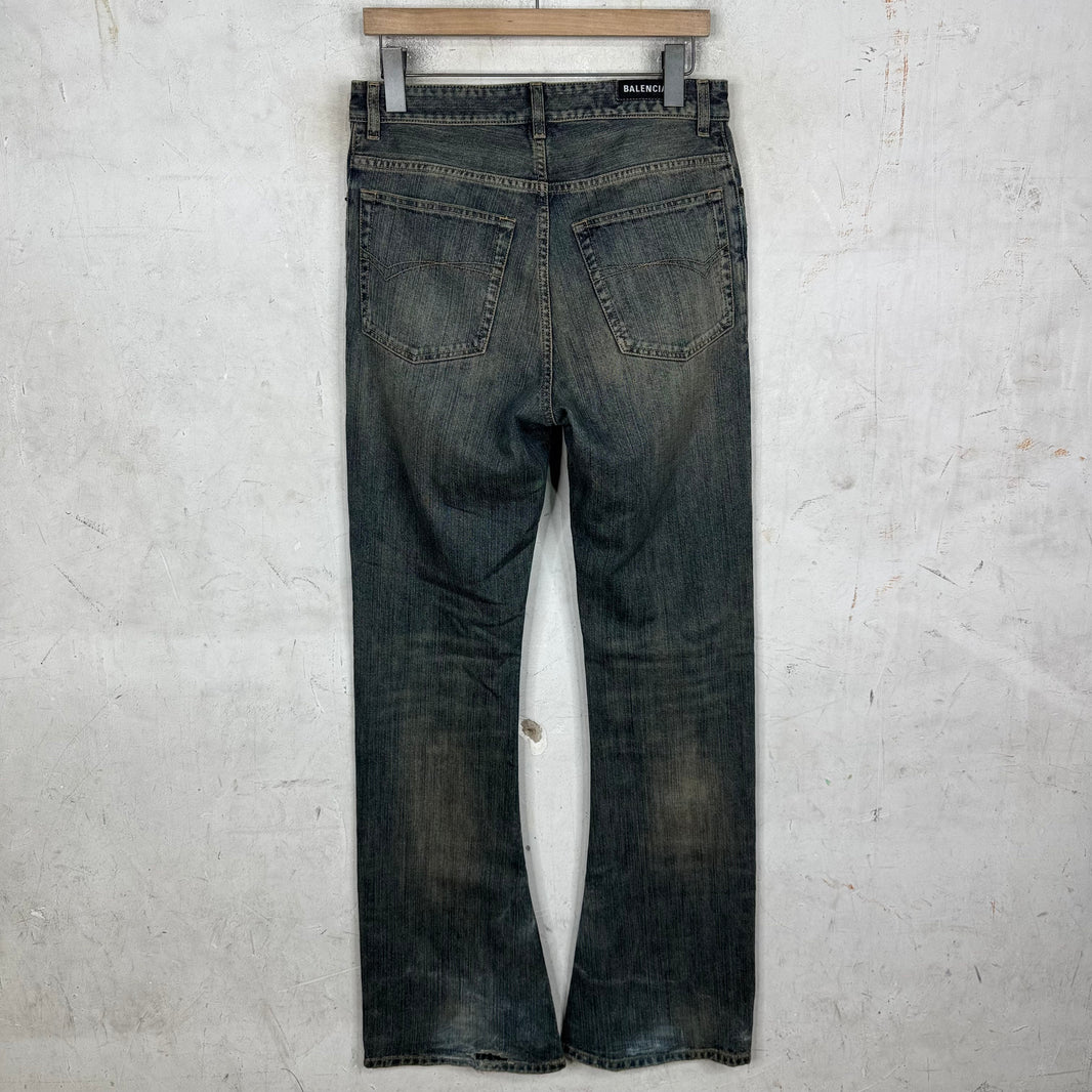 Balenciaga Indigo Wash Flared Jeans