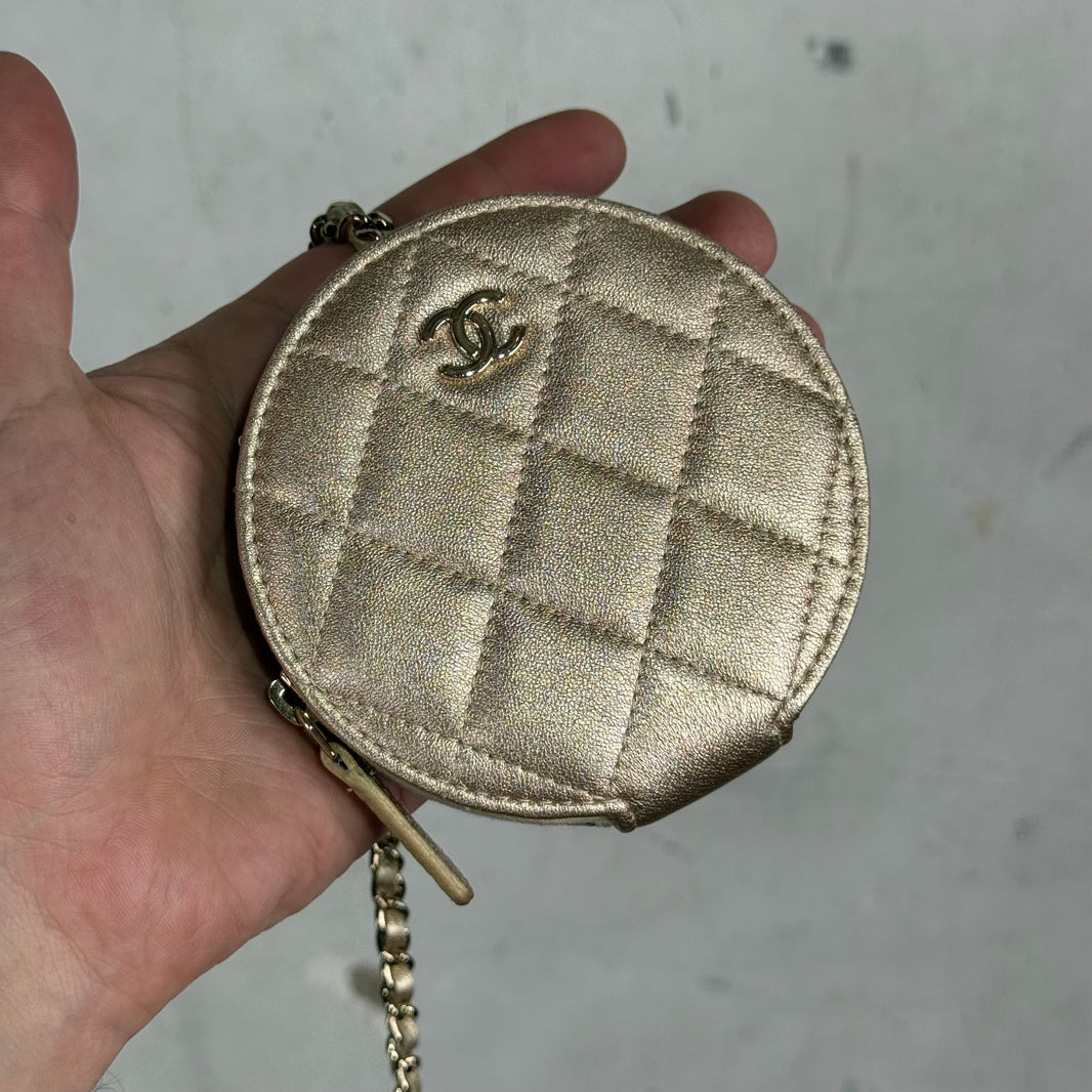 Chanel Mini Quilted Charm Chained Pouches