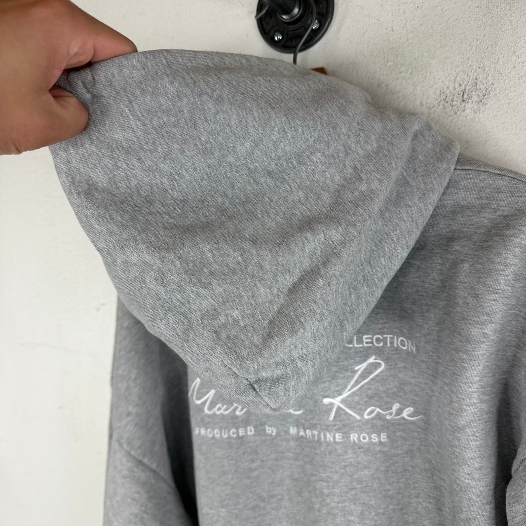 Martine Rose Gray Embroidered Back Logo Hoodie