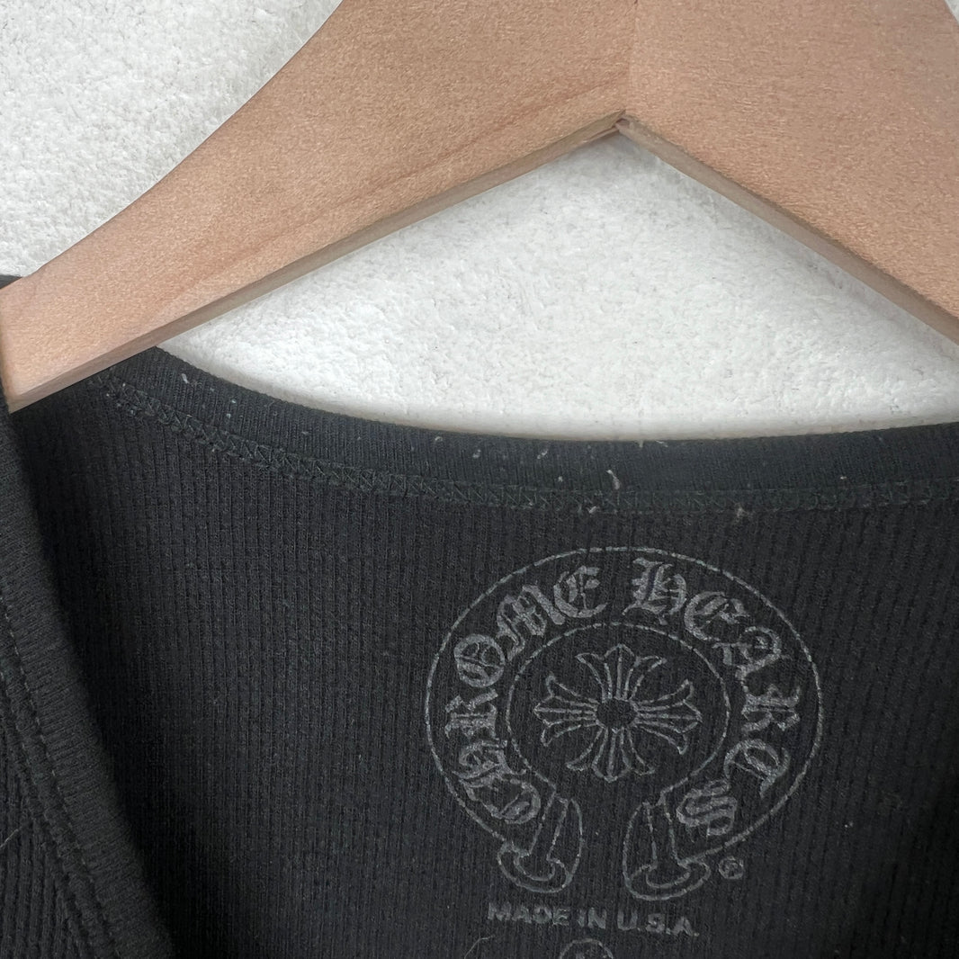 Chrome Hearts Black Scroll Logo Thermal Shirt