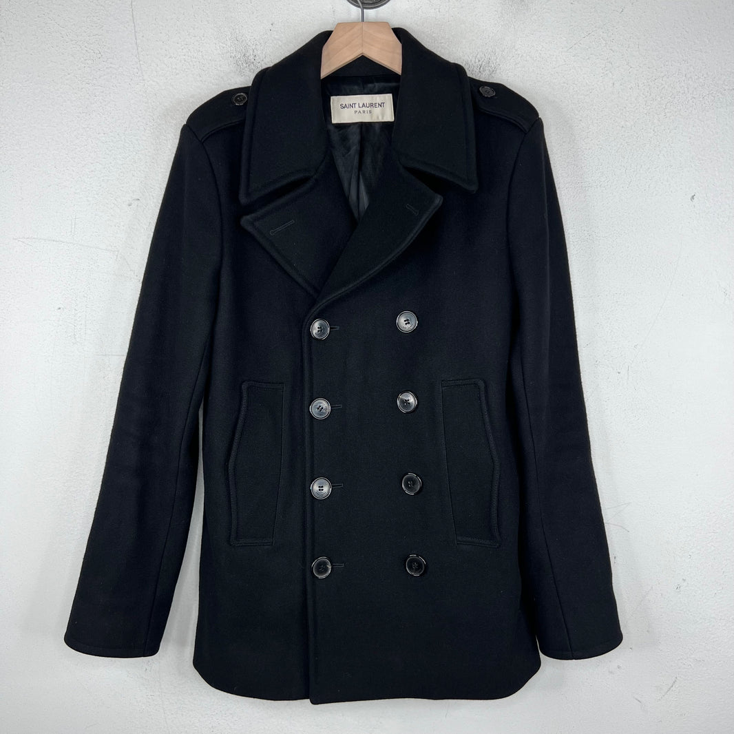 Saint Laurent Button Up Wool Coat