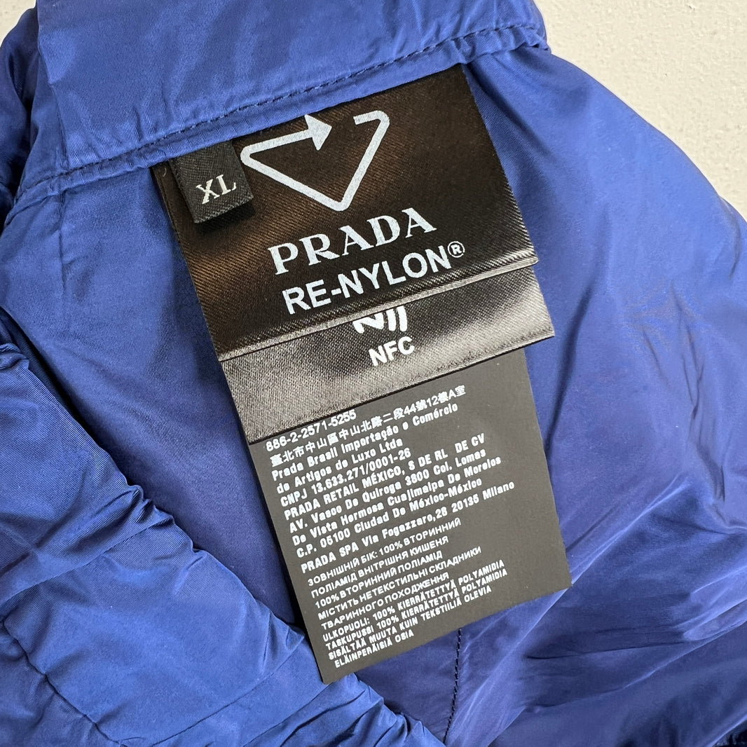 Prada Blue Triangle Patch Cargo Shorts